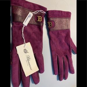 New Blumarine Leather Gloves Made n Italy size 7.5